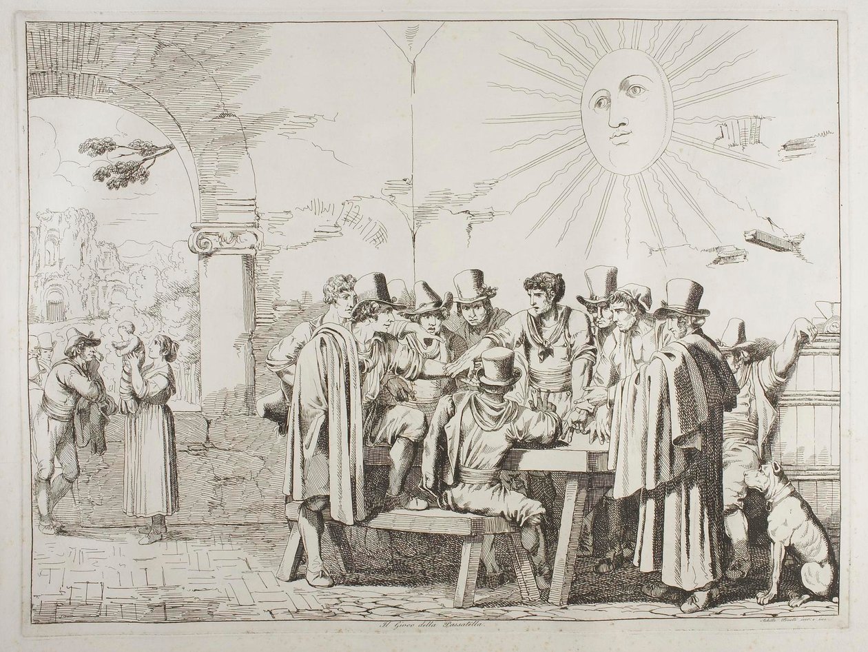 A pasatella játék alkotó: Achille Pinelli