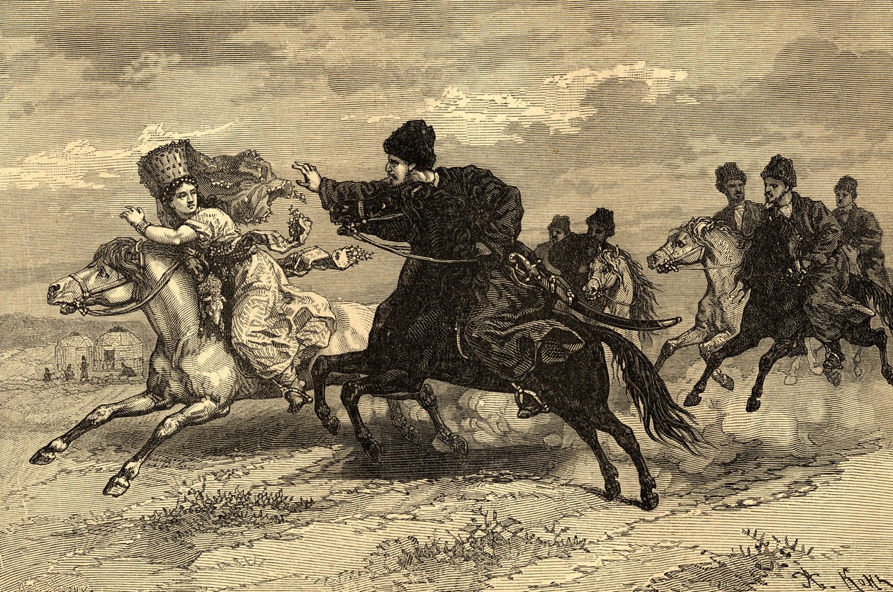Engraving in “The Peoples of the Earth” 1890 (engraving) alkotó: Achille Sirouy