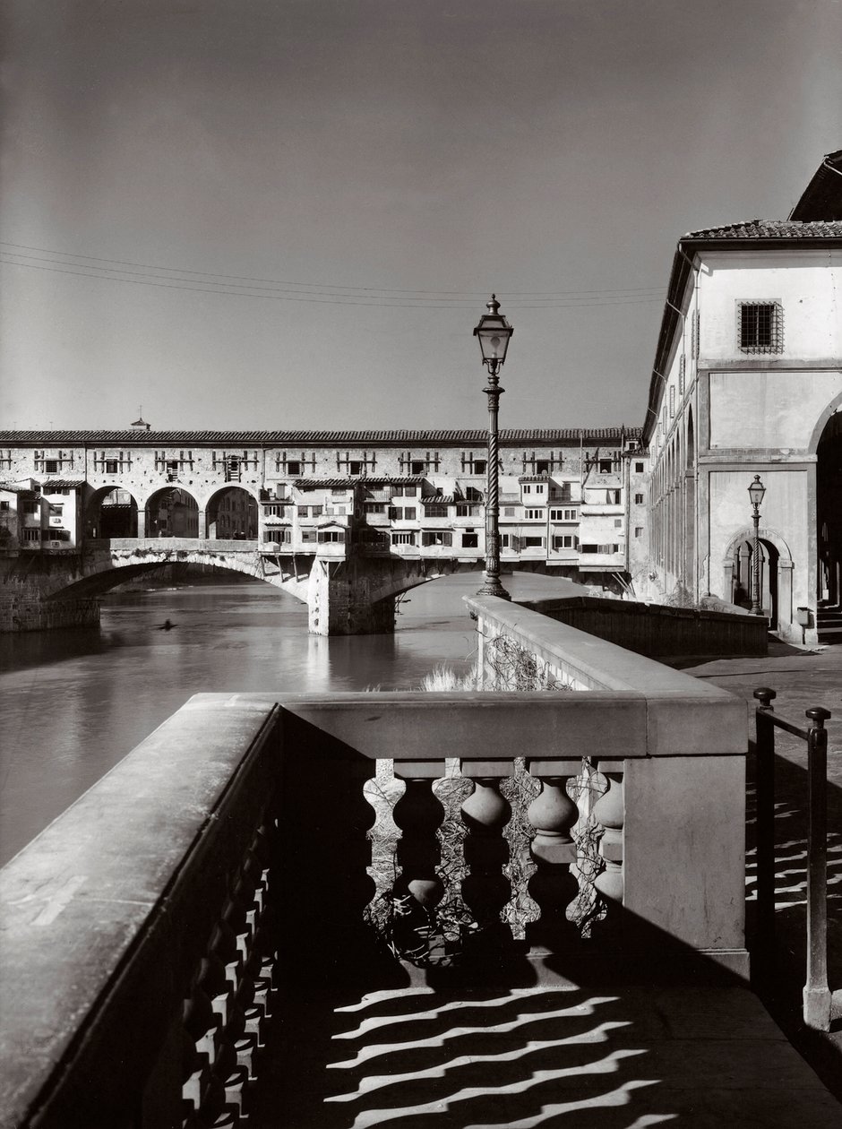 Ponte Vecchio, Firenze, Olaszország, 1955 körül (f/w fotó) alkotó: Achille Villani