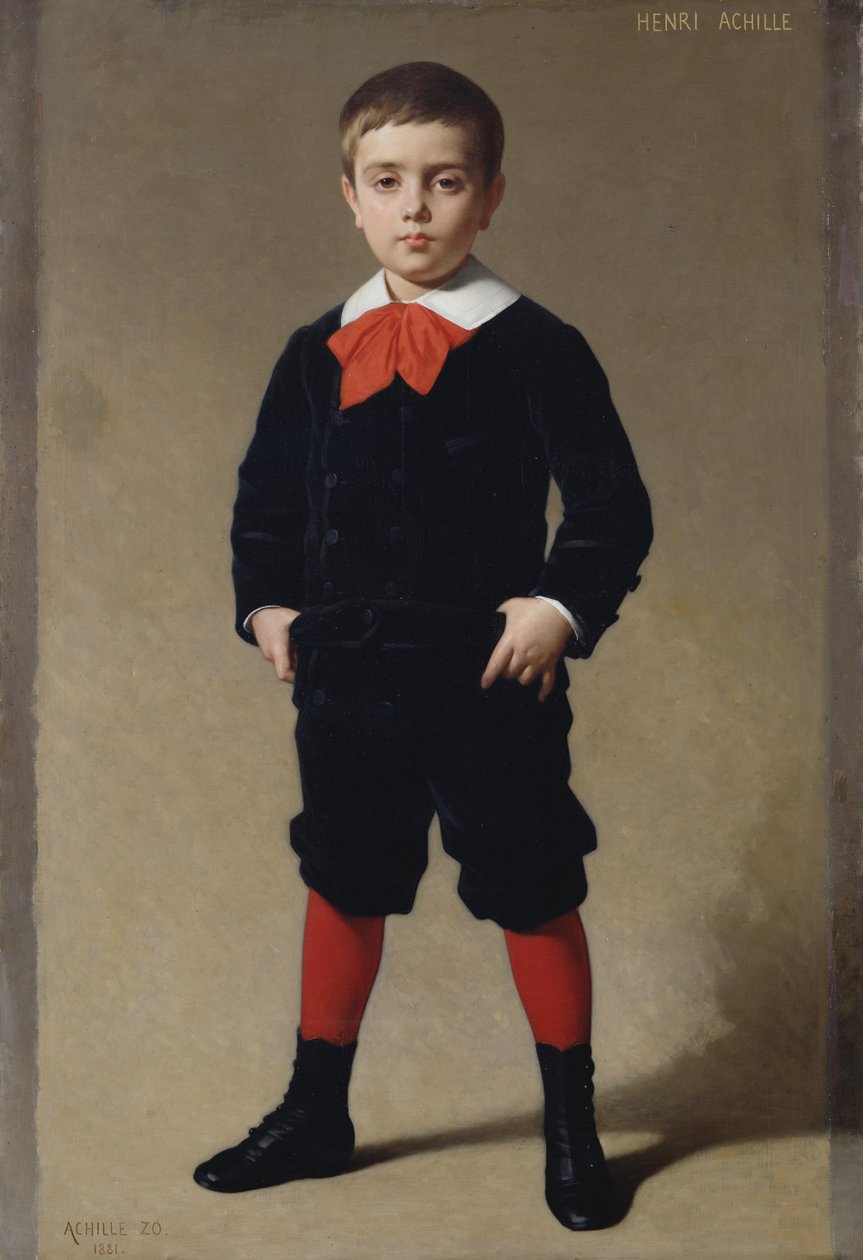 Henri Achille, a művész fiának portréja, 1881 alkotó: Achille Zo