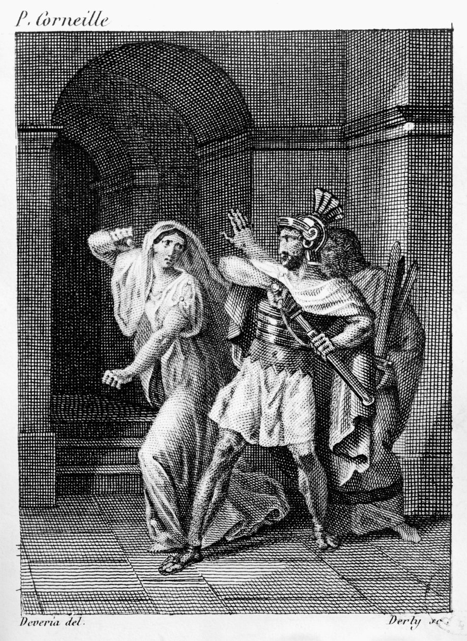 Horatii illusztrációja, Pierre de Corneille (1606-84) alkotó: Achille after Deveria
