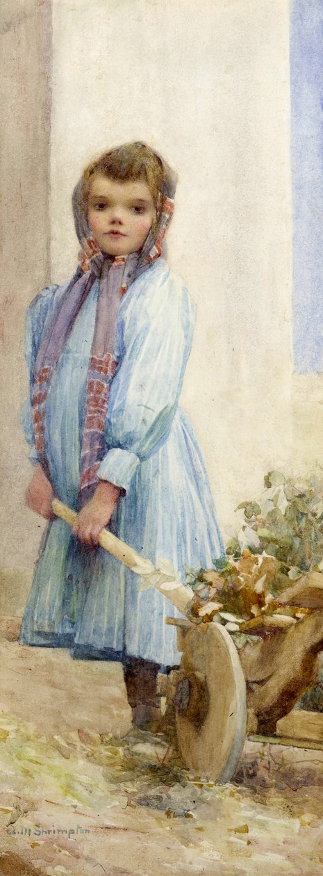 Egy olasz parasztlány, 1900 körül (wc papíron) alkotó: Ada M. Shrimpton