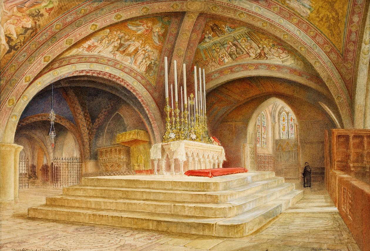 Főoltár Assisi Ferenc sírja felett, 1909 (wc, papír) alkotó: Ada Hunter