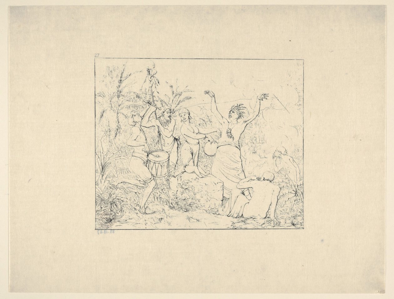 Szabad feketék Haytiben a Konföderációs háborús rézkarcokból, 1861-63. alkotó: Adalbert John Volck