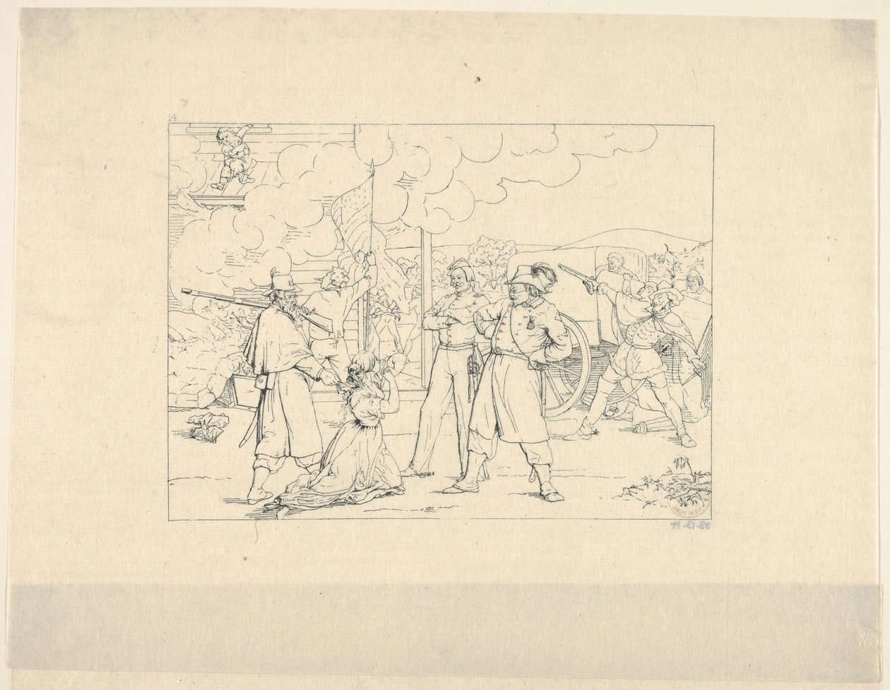 Valiant Men Dat Fite Mit Siegel a Konföderációs háborús rézkarcokból, 1861-63. alkotó: Adalbert John Volck