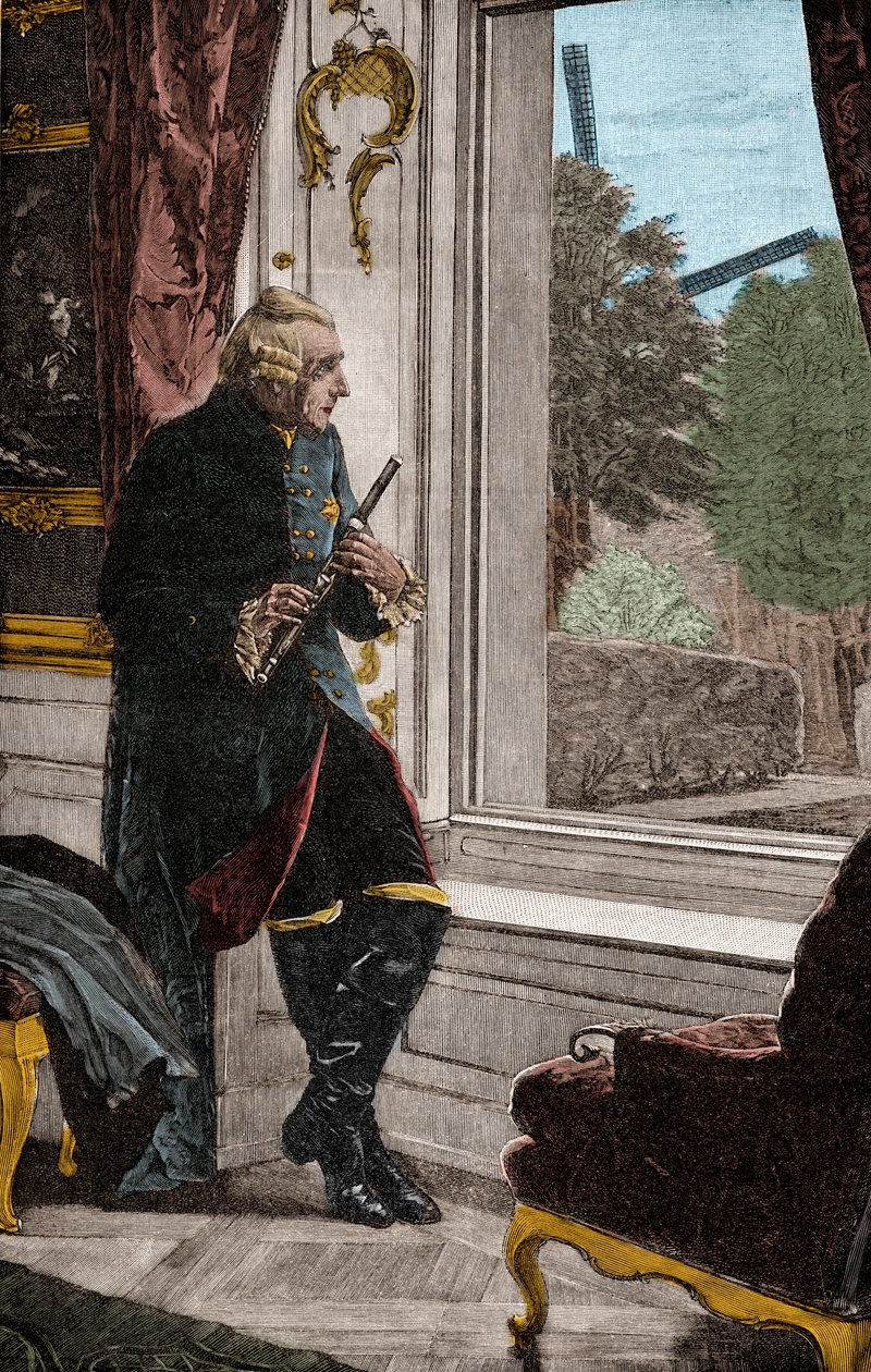 A fuvolakirály – II. FREDERIK (1712-1786) Frigyes, Poroszország Nagy Királyaként ismert alkotó: Adalbert von (after) Roessler