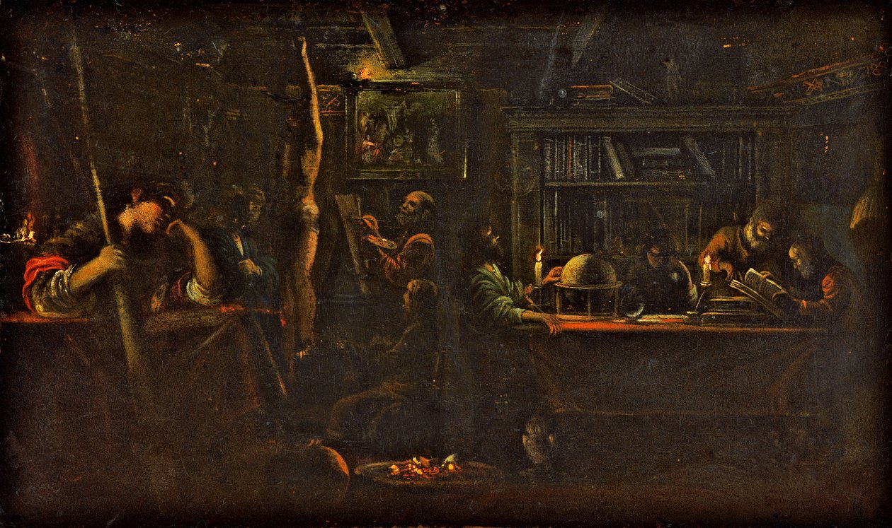 Minerva a művészetek és tudományok védőnőjeként, 1600-05 (olaj, réz) alkotó: Adam Elsheimer