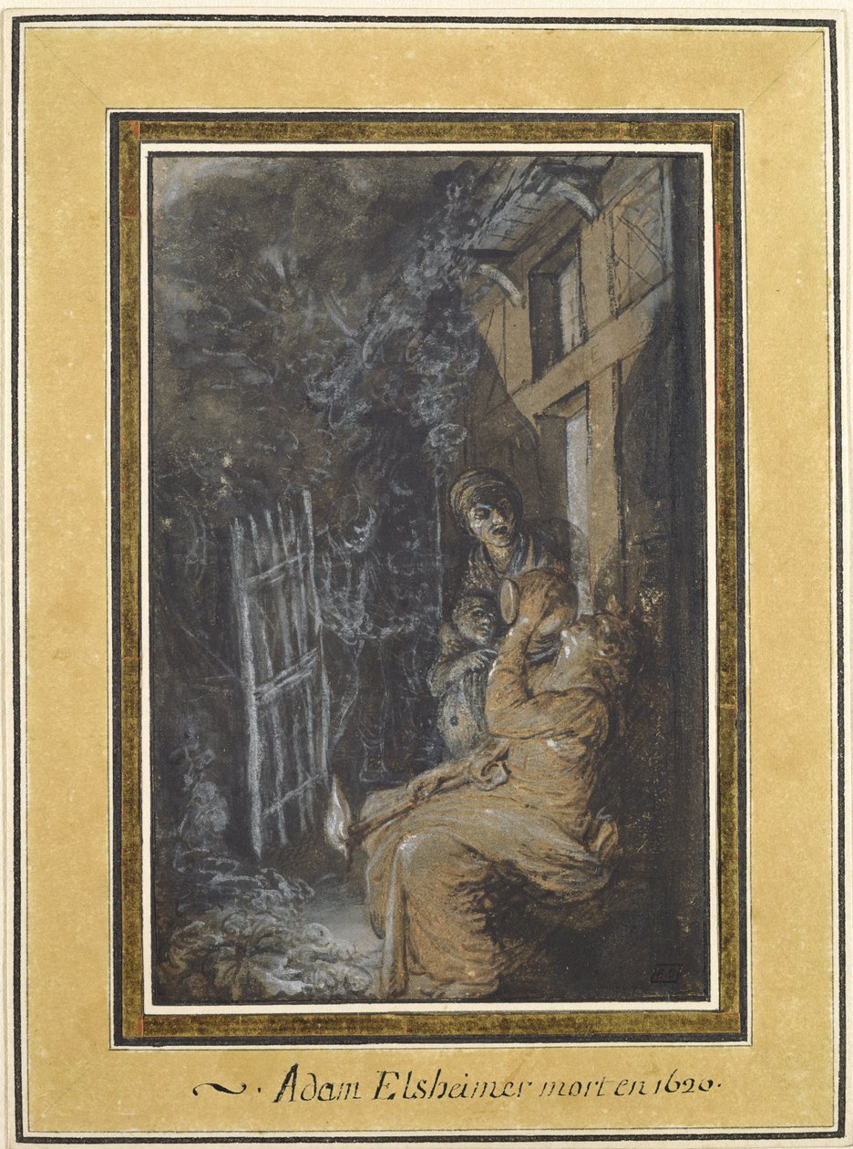 Ceres kigúnyolása (gouache szürke papíron) alkotó: Adam Elsheimer