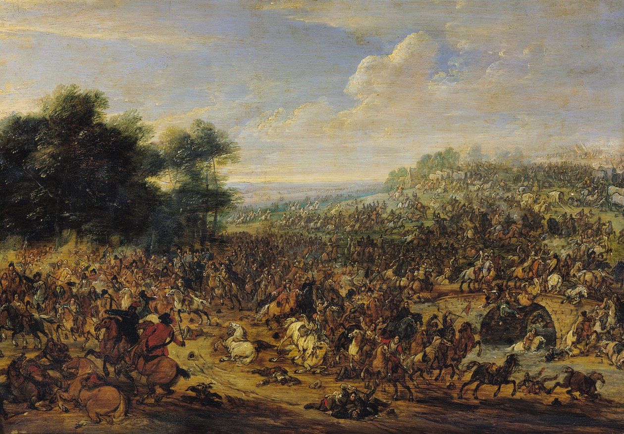 Csata a híd közelében alkotó: Adam Frans van der Meulen