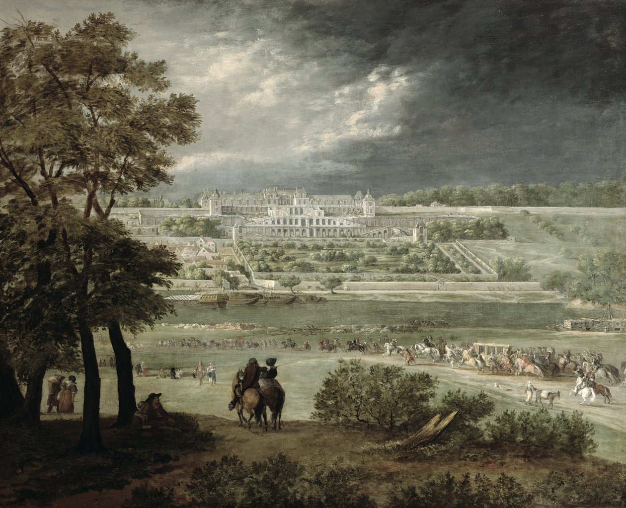 St. Germain-en-Laye kastélya 1655-ben alkotó: Adam Frans van der Meulen