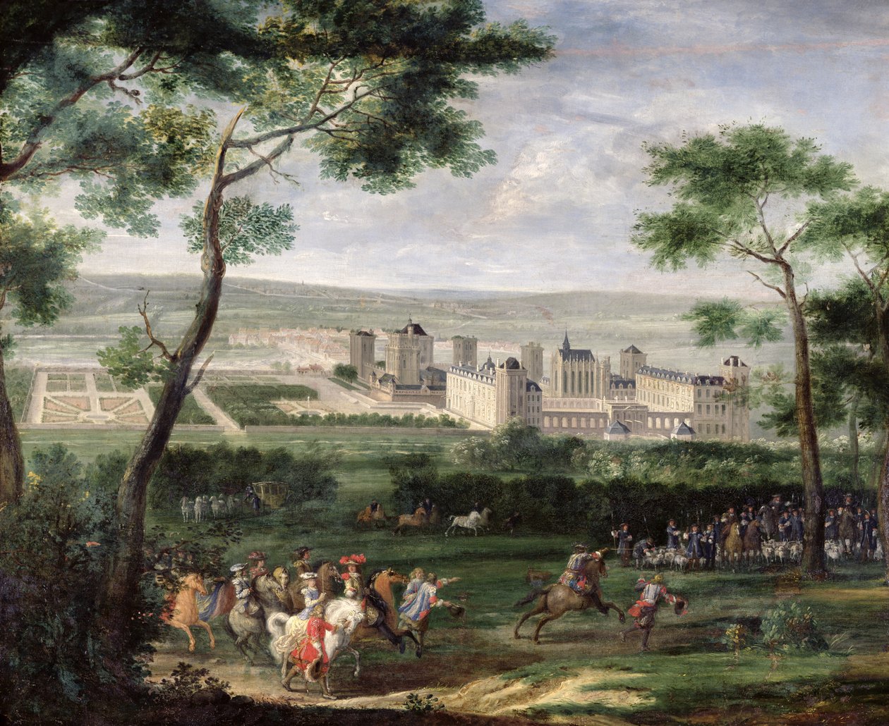 Kilátás a Chateau de Vincennesre, 1665 körül alkotó: Adam Frans van der Meulen