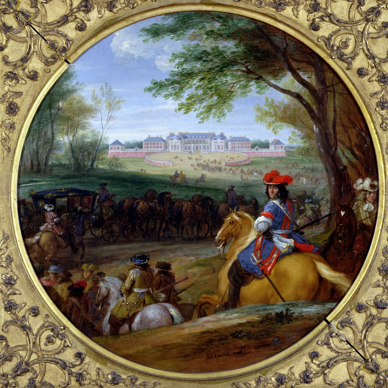 Kilátás a Versailles-i palotára 1669-ben alkotó: Adam Frans van der Meulen