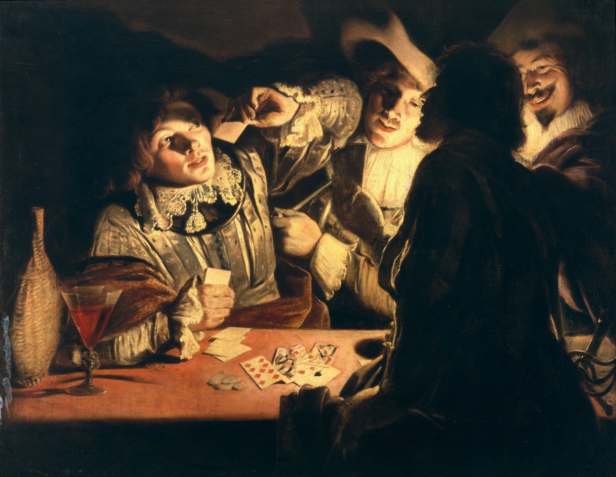 The Card Players, 1620-as évek alkotó: Adam de Coster