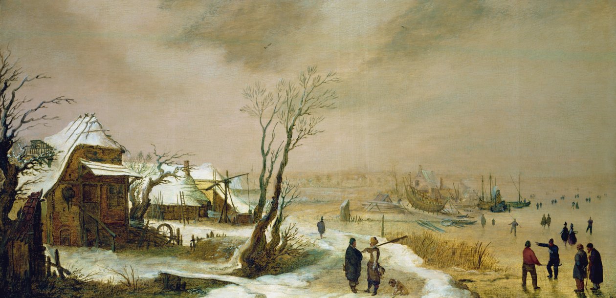 Téli táj, 1611-46 körül (festmény) alkotó: Adam van Breen