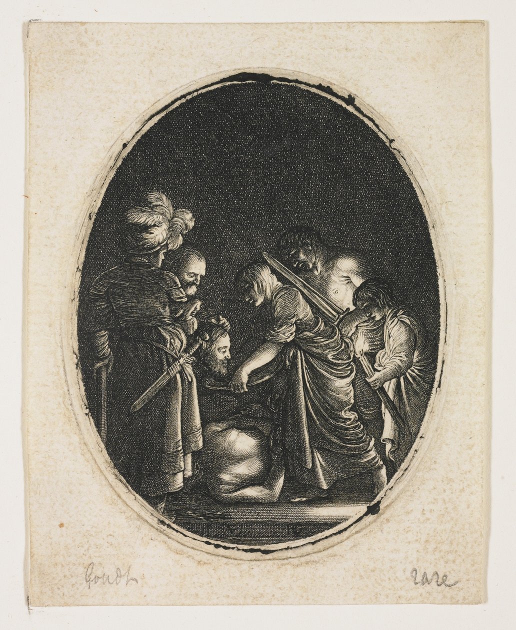 Salome Szent János fejének átvétele, Hendrik Goudt (1583-1648) metszete, 1607-09 körül (metszet) alkotó: Adam (after) Elsheimer