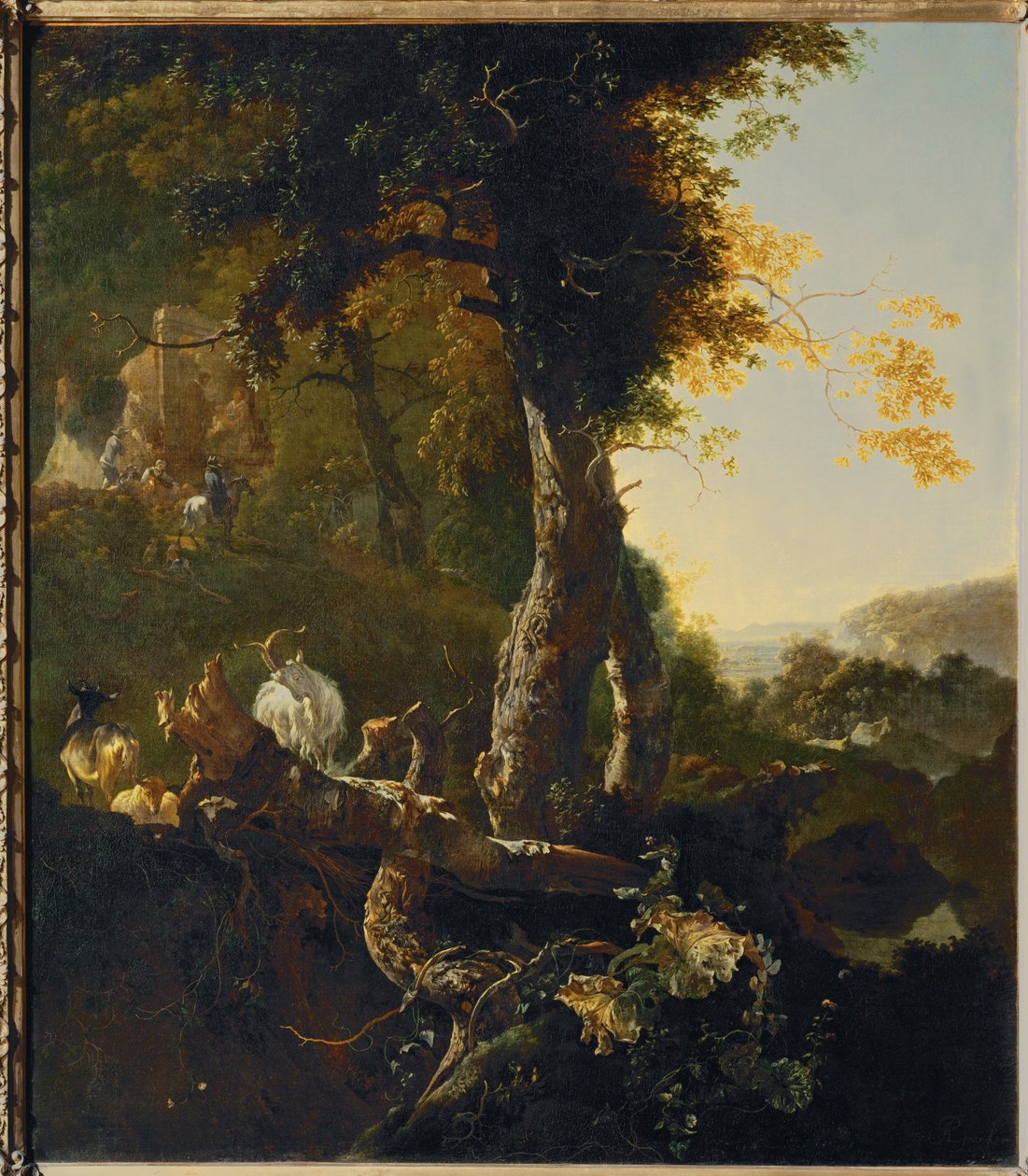Paysage au soleil levant - Tájkép felkelő nappal ... alkotó: Adam (after) Pynacker