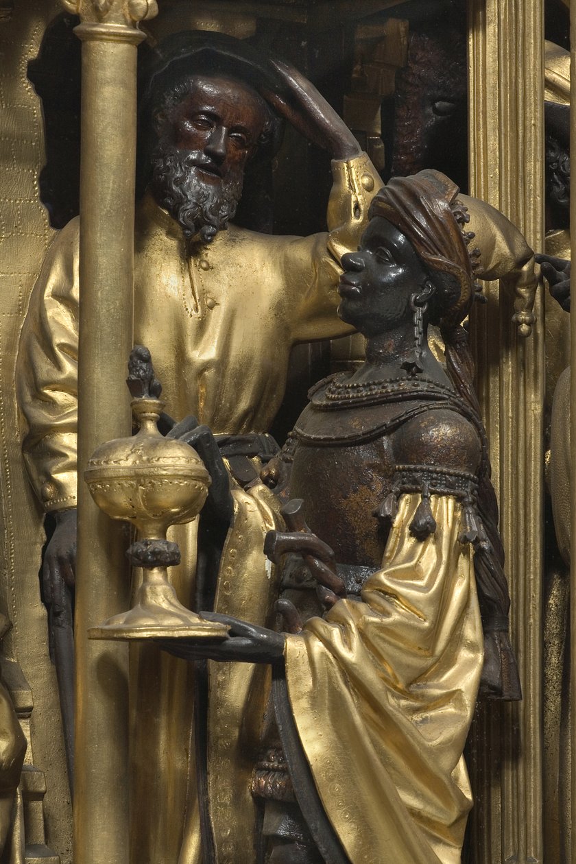 A mágusok imádása, részlet alkotó: Adam (school of) Kraft