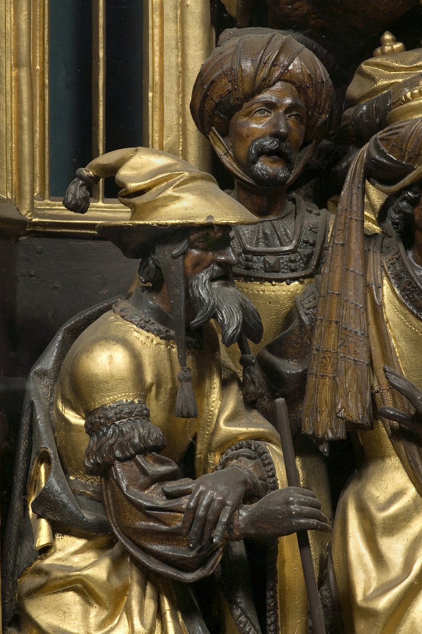 A mágusok imádása, részlet alkotó: Adam (school of) Kraft