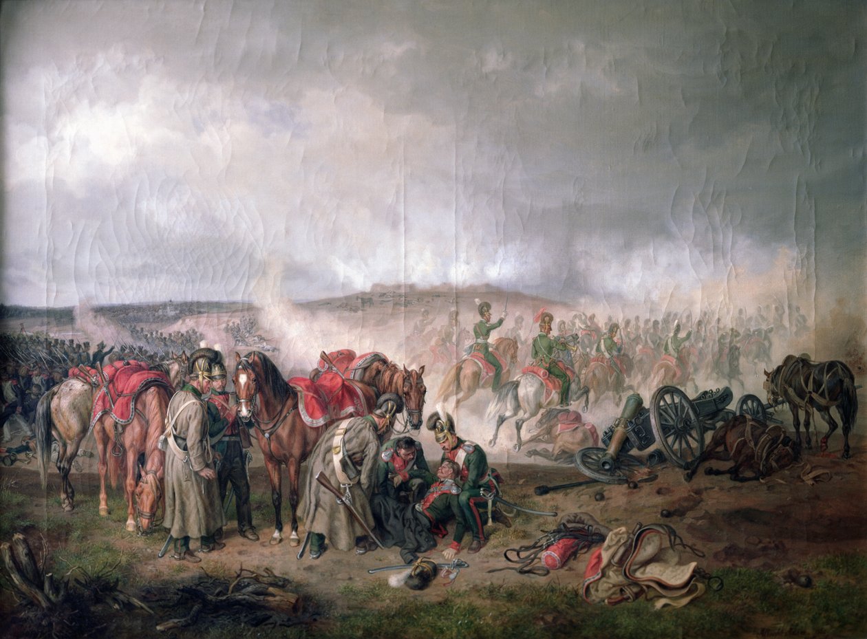 Seinsheim gróf halála a borodinói csatában 1812-ben, 1862-ben alkotó: Adam Albrecht