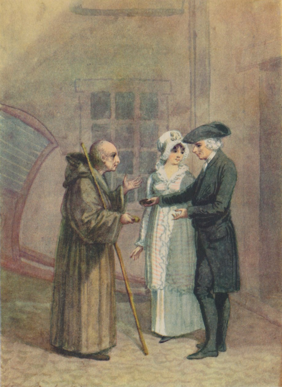 Yorik, a szerzetes és Madame L- a calais-i fogadóudvarban, 1760-as évek, 1942. alkotó: Adam Buck