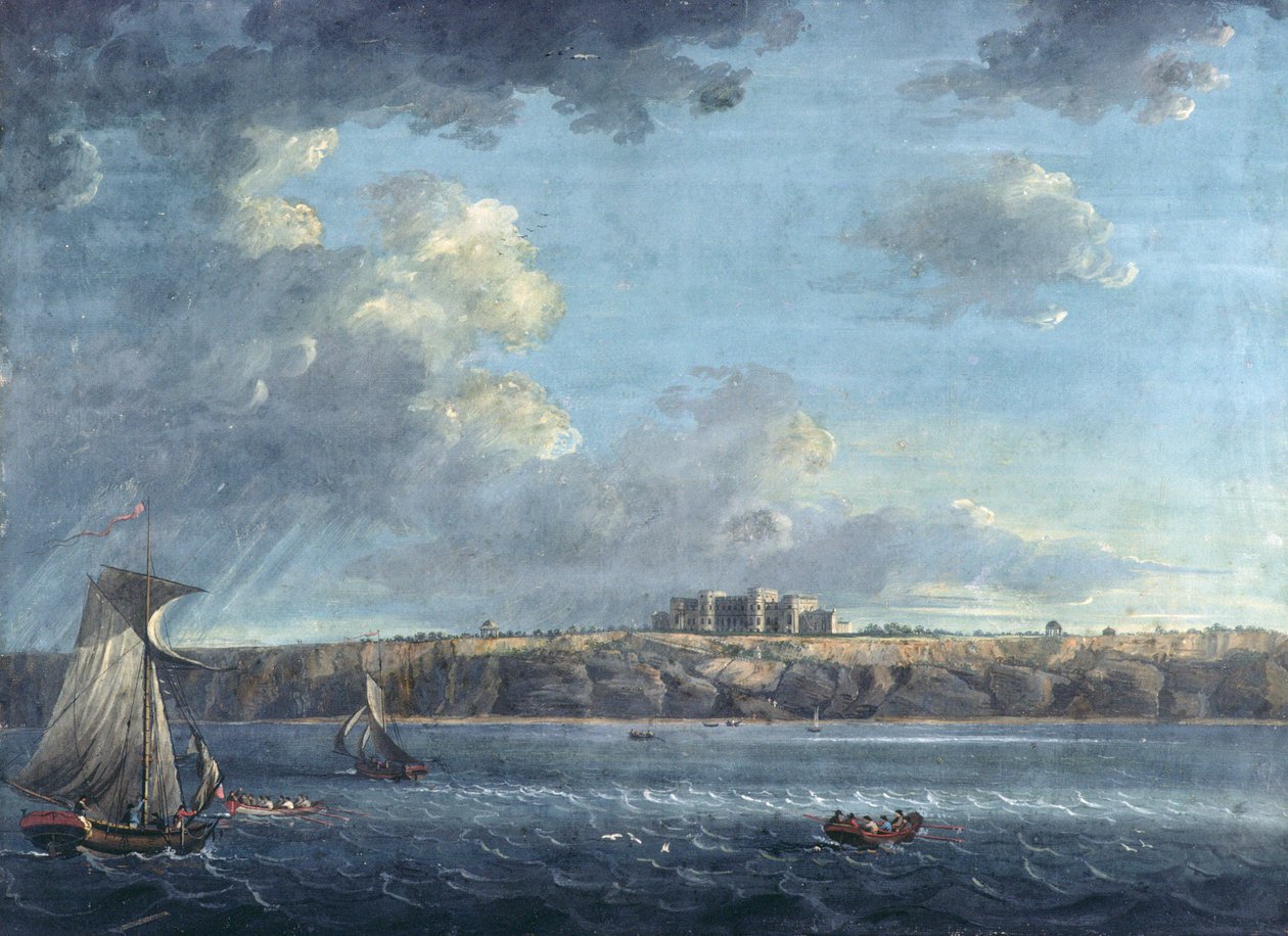 Highcliffe, Christchurch közelében, a tenger felől alkotó: Adam Callander