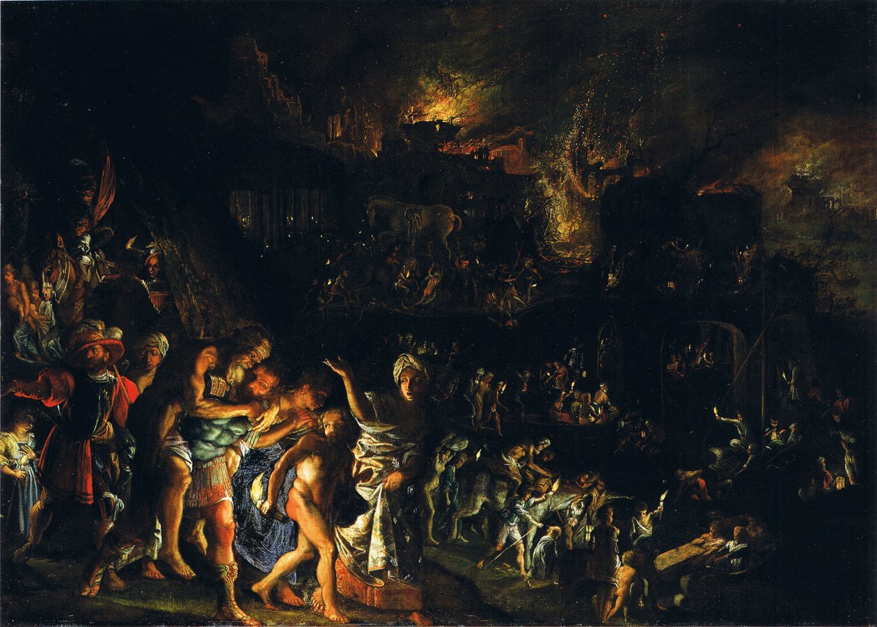 Német: Der Brand von Troja Trója égése alkotó: Adam Elsheimer