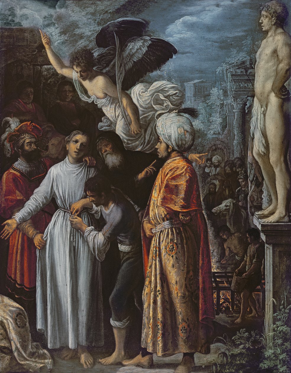 Szent Lőrinc mártíromságra készült, Kr. e. 1600-1 alkotó: Adam Elsheimer