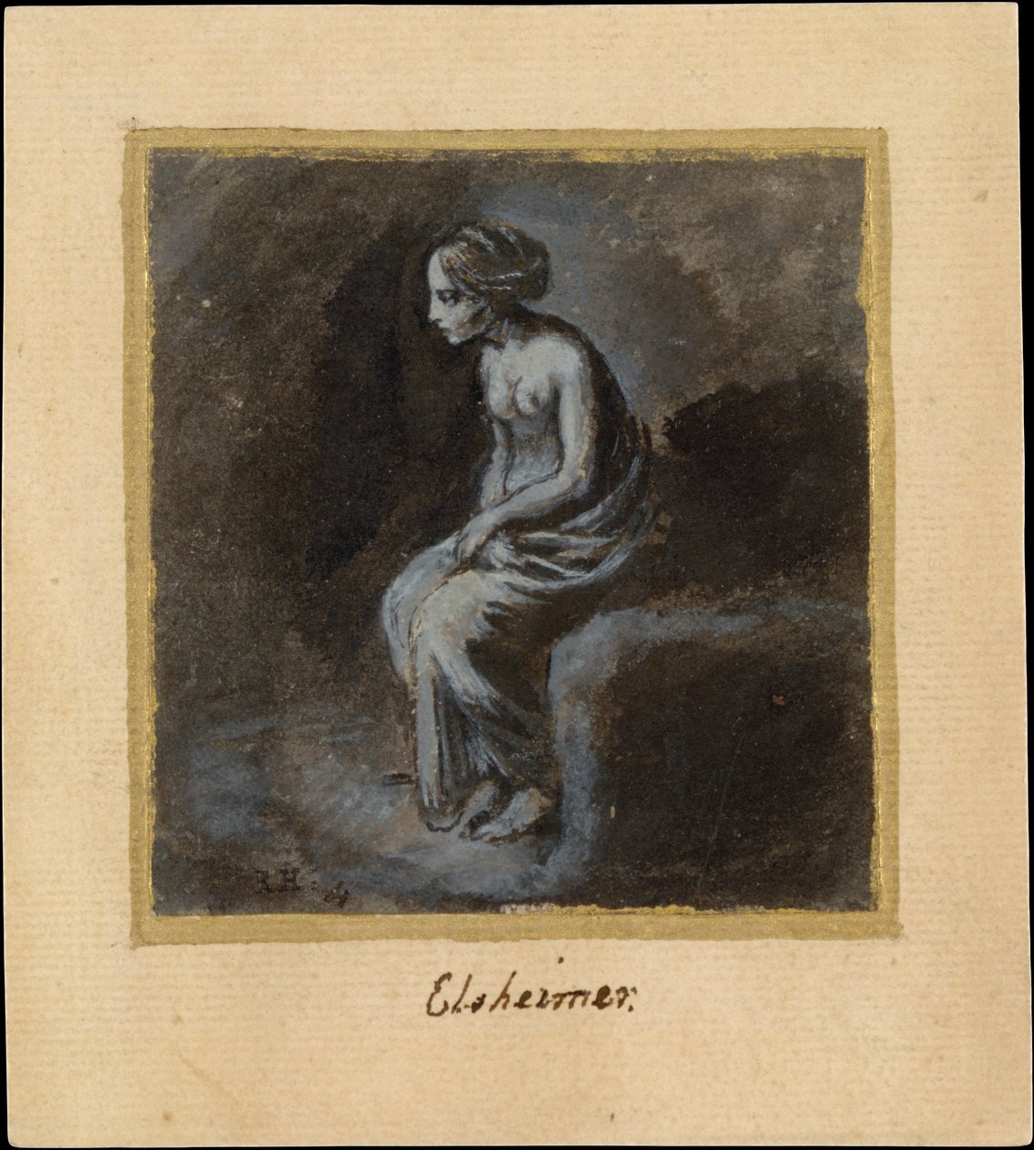 Sitzende junge Frau alkotó: Adam Elsheimer