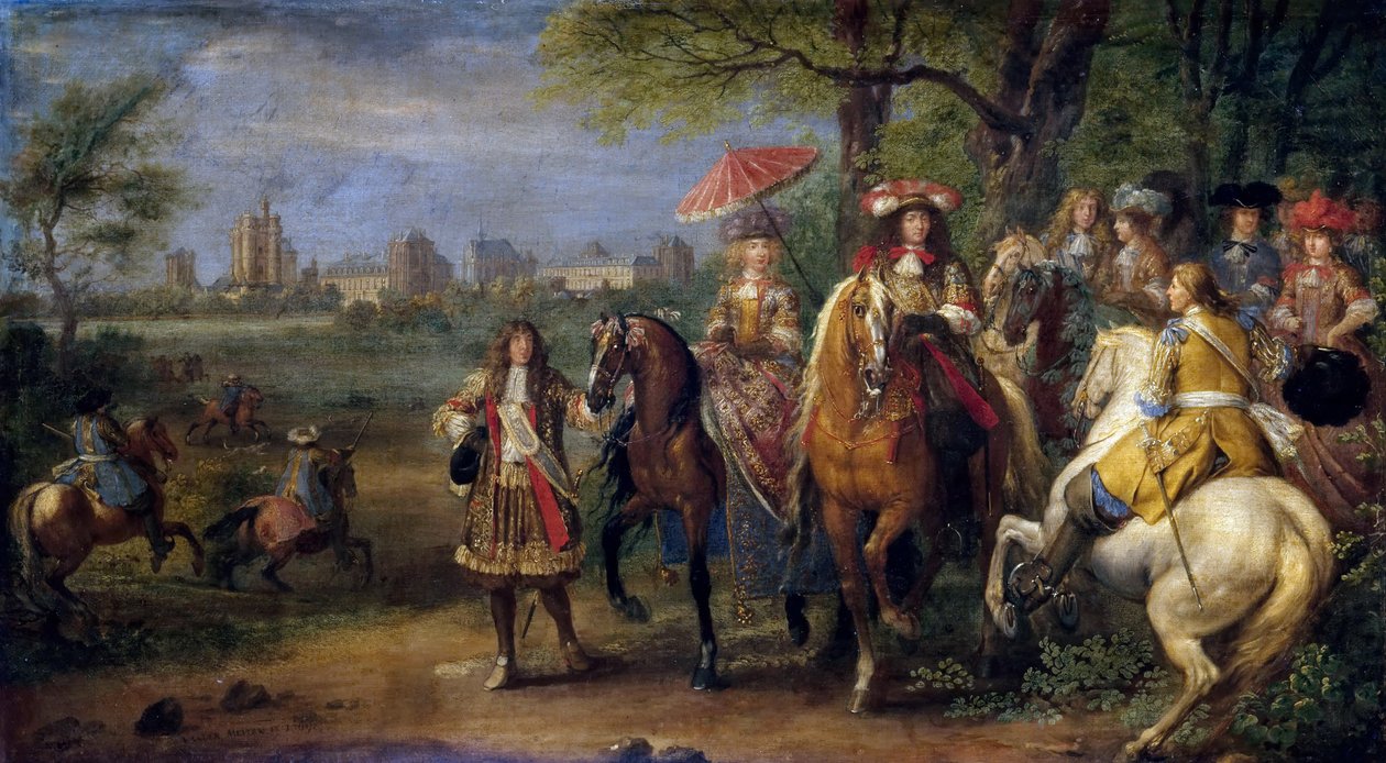 Chateau de Vincennes XIV Lajossal és Marie Therese udvarával 1669-ben alkotó: Adam Frans Meulen van der