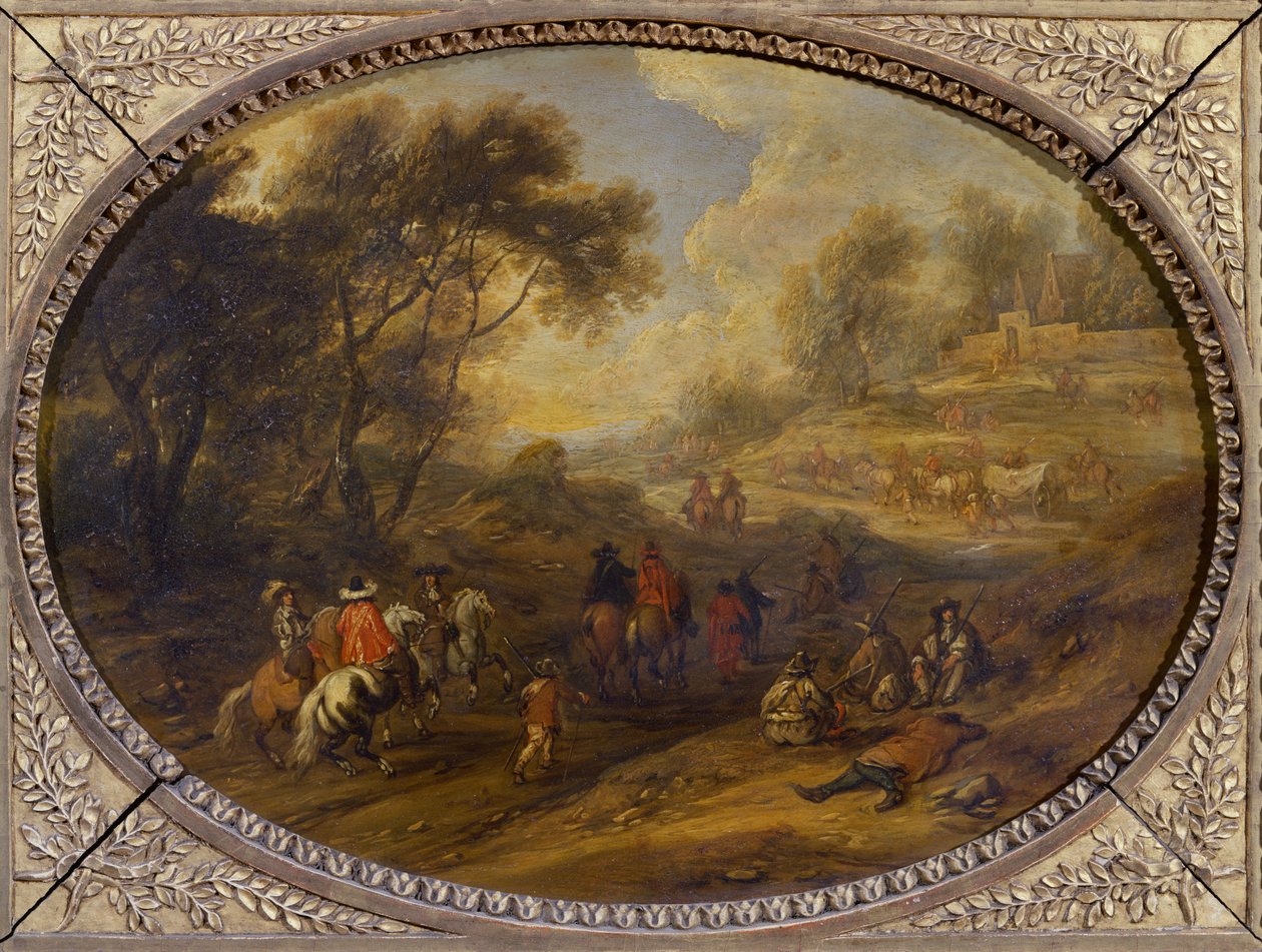 Egy katonai konvoj alkotó: Adam Frans van der Meulen