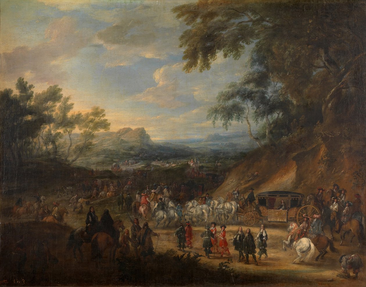 Luis de Benavides Carrillo, Caracena márkija és kísérete alkotó: Adam Frans van der Meulen