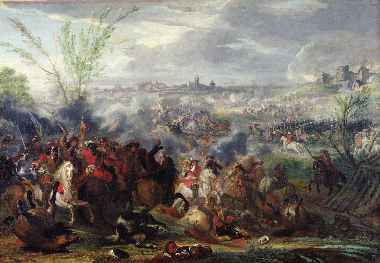 Tanulmány egy flamand város ostromához alkotó: Adam Frans van der Meulen