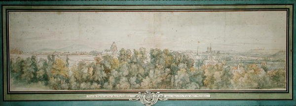 Párizs kilátása a Gobelins műhelyből (wc papíron) alkotó: Adam Frans van der Meulen
