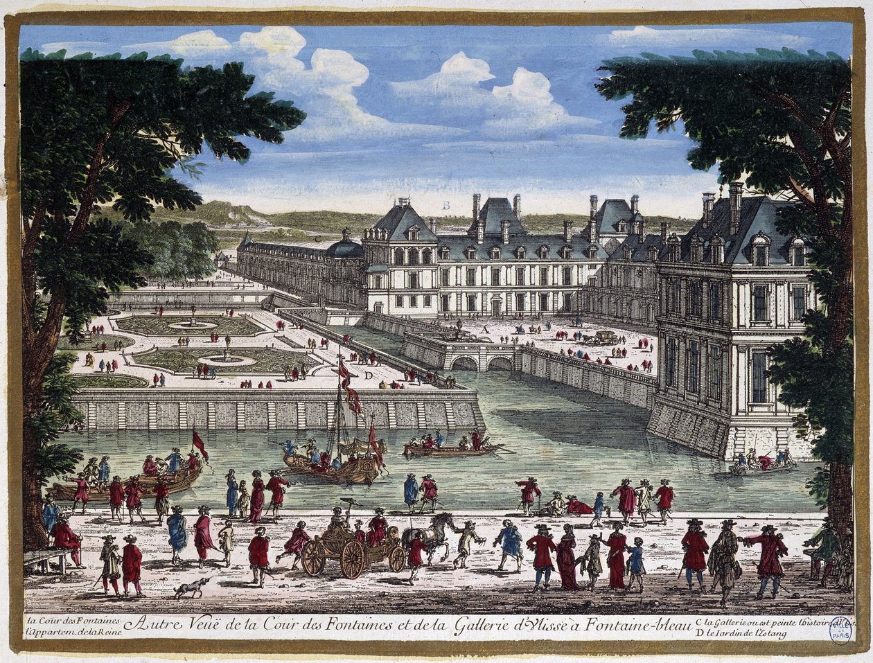 Château de Fontainebleau - Perelle metszet alkotó: Adam Perelle