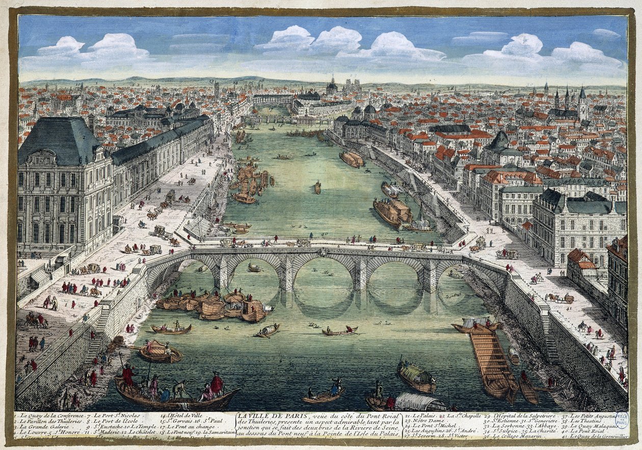 Le pont Royal des Tuileries - Perelle "" Párizsban" - alkotó: Adam Perelle