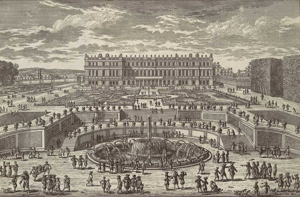 Versailles látképe Versailles látképe, kerti homlokzat, 1680-as évek. alkotó: Adam Perelle