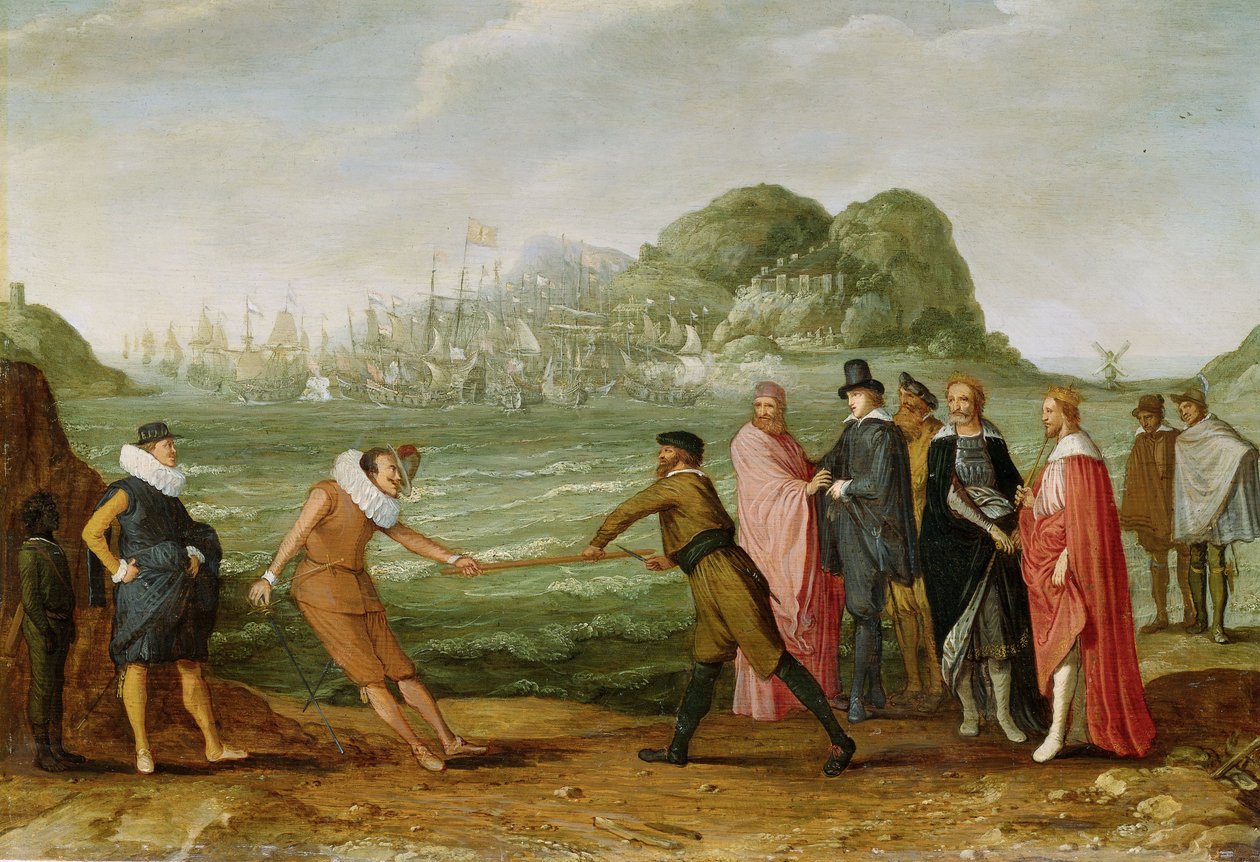 A hollandok győzelmének allegóriája a spanyol flotta felett Gibraltárnál 1607. április 25-én, 1615-30 körül alkotó: Adam Willaerts