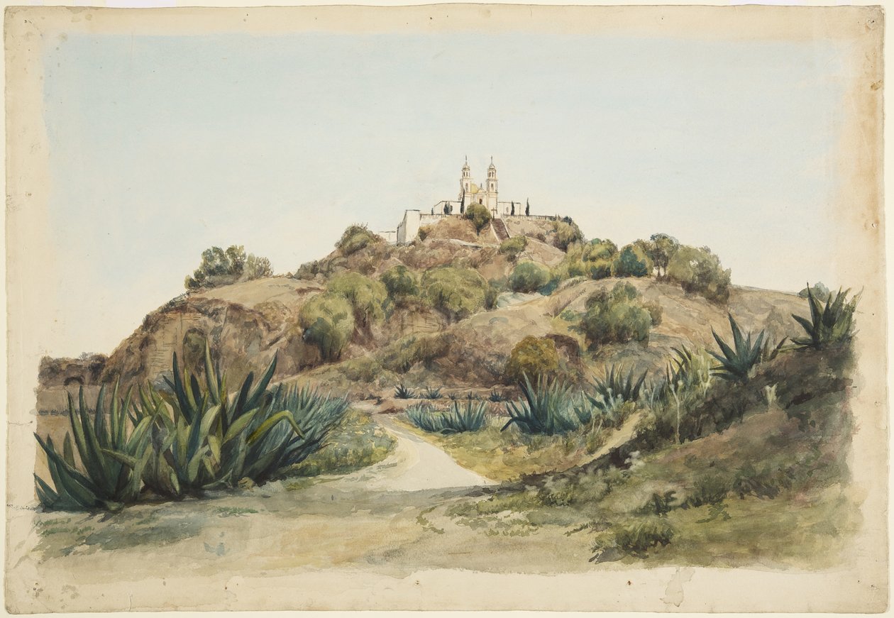 Nagy piramis és templom, Cholula alkotó: Adela Breton