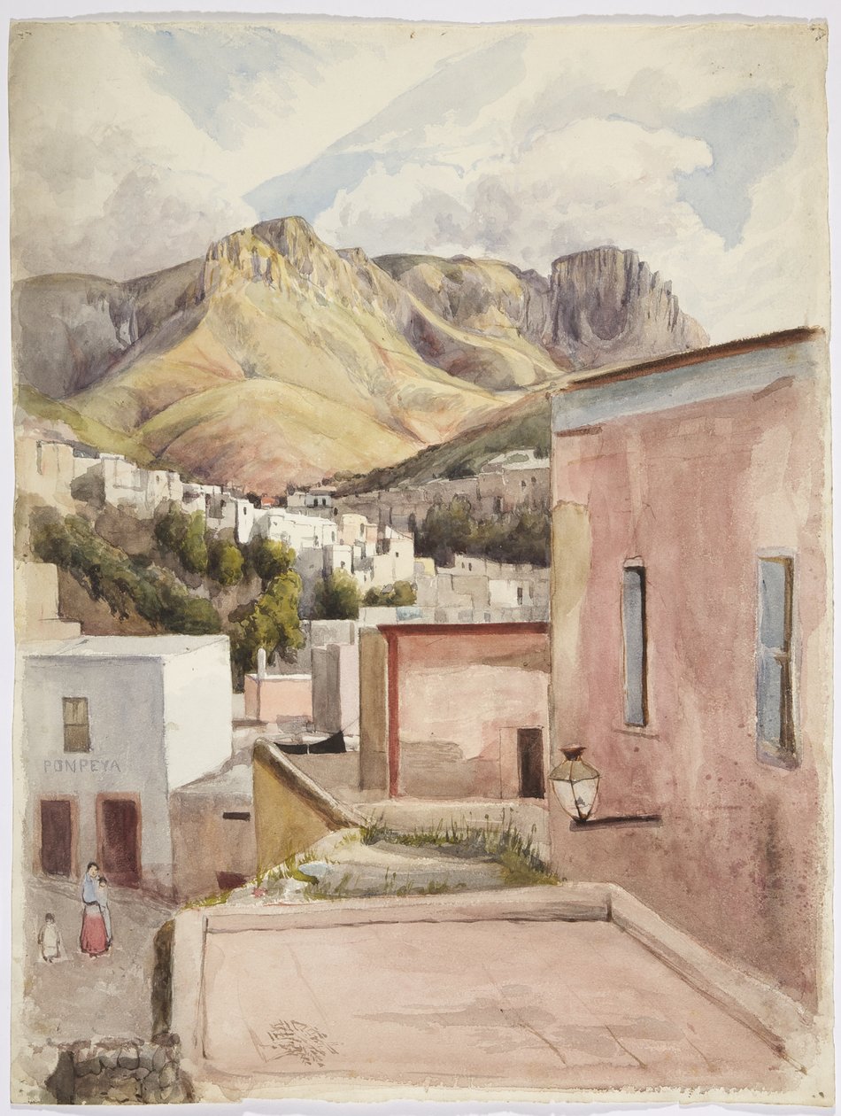 Patzcuaro-tó, Michoacan, Mexikó (akvarell) alkotó: Adela Breton