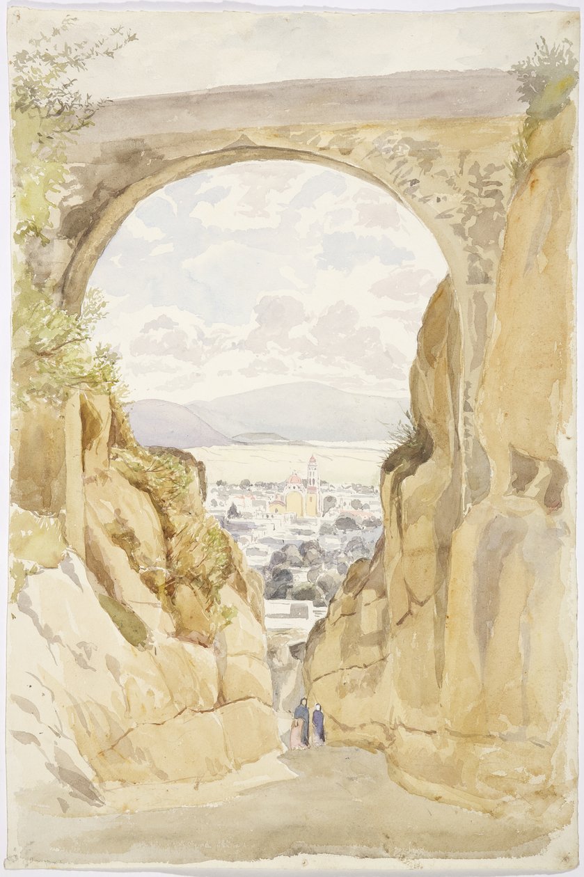 San Andres Chalchicomula, Puebla állam, Mexikó (akvarell) alkotó: Adela Breton