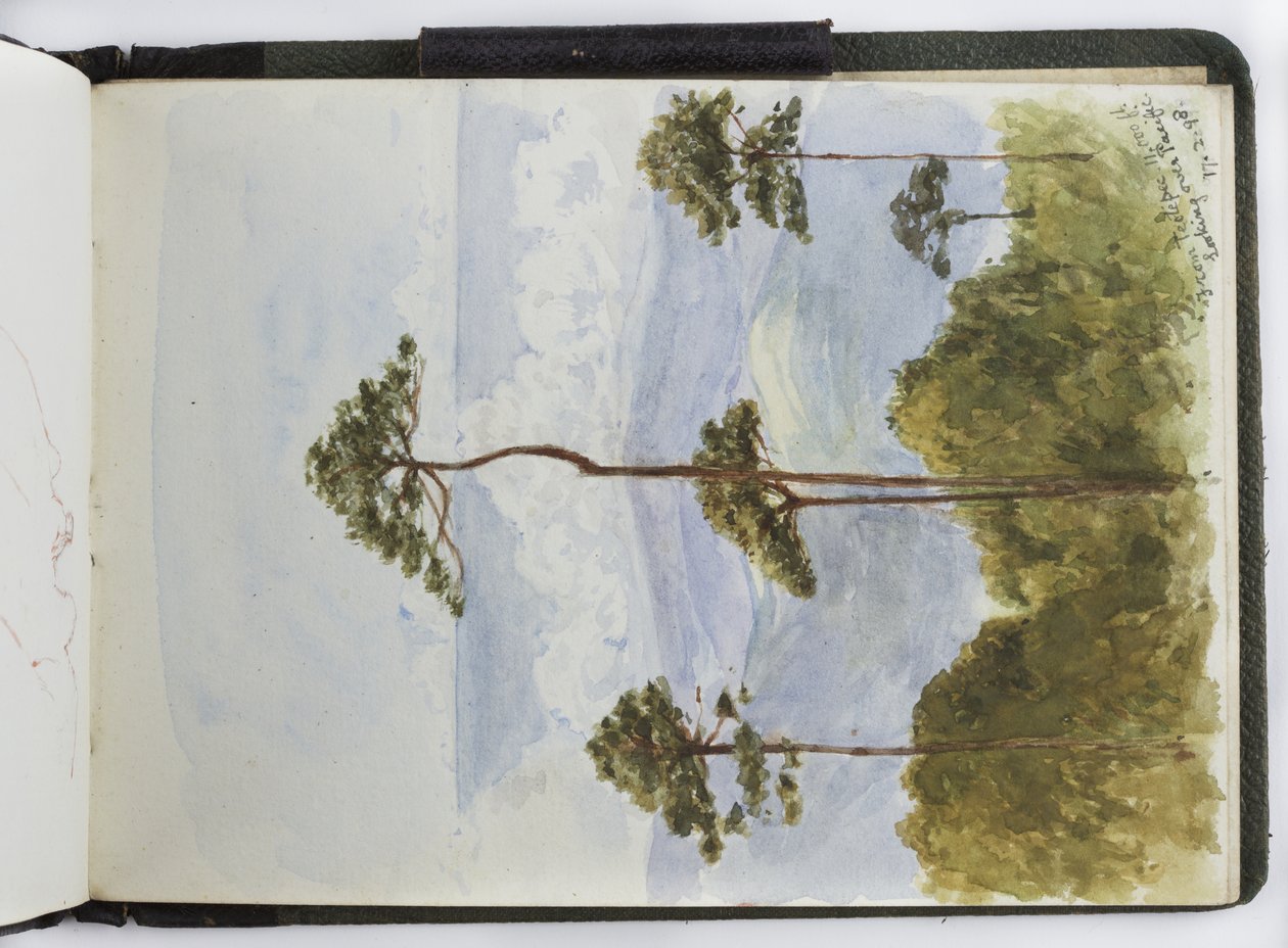 Akvarell vázlatfüzet, rajzok és jegyzetek, Mexikó, 1896-1898 (akvarell) alkotó: Adela Breton