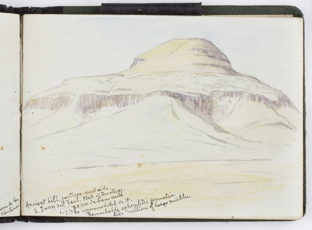 Akvarell vázlatfüzet, rajzok és jegyzetek, Mexikó, 1896-1898 (akvarell) alkotó: Adela Breton
