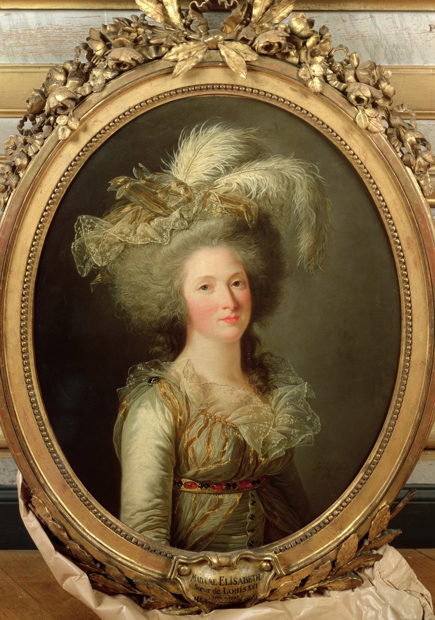 Erzsébet francia (1764-94) Madame Elisabeth-nek hívják, 1788 alkotó: Adelaide Labille Guiard