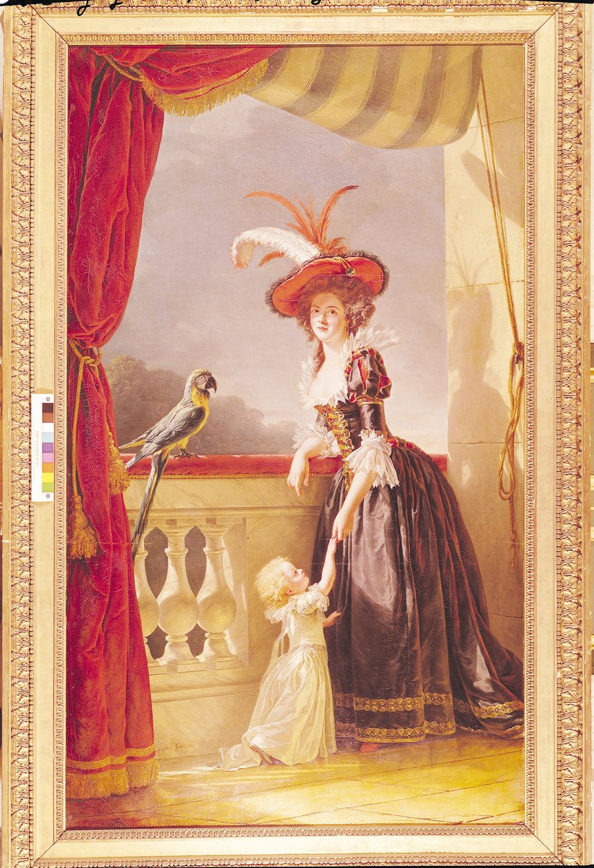 Louise-Elisabeth de France (1727-59) pármai hercegnő és fia, Ferdinánd (1751-1802) portréja, 1786 alkotó: Adelaide Labille Guiard
