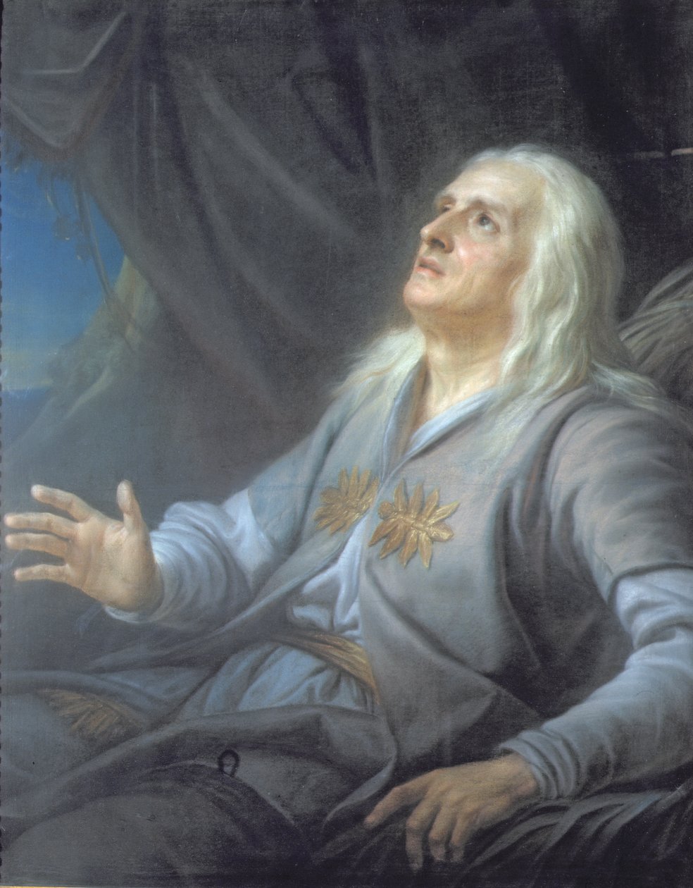 A színész J. B. Brizard (1721-91) „Lear király” szerepében, William Shakespeare (1564-1616) drámájából (pasztell, papíron) alkotó: Adelaide Labille Guiard
