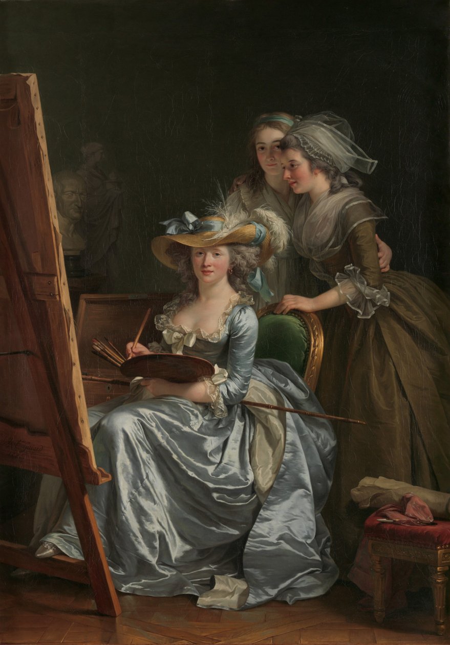 Önarckép két tanulóval alkotó: Adelaide Labille Guiard
