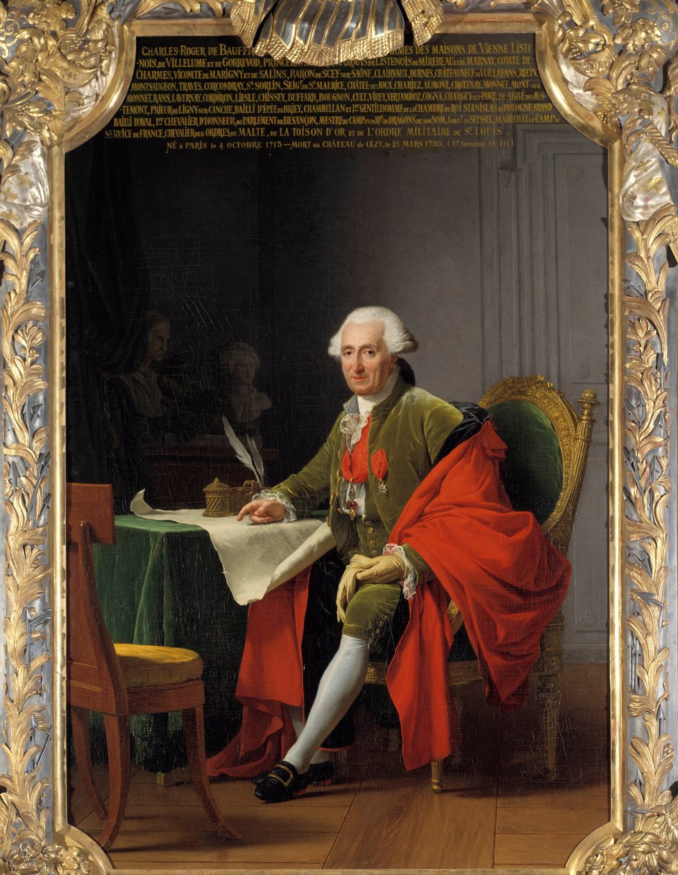 Charles Roger, Bauffremont hercege (1713-1795) egészalakos portréja Adelaide Labille gárda (1749-1803) festménye 1791 V. 2,24 x 1,47 m. versailles, kastélymúzeum alkotó: Adelaide Labille Guiard