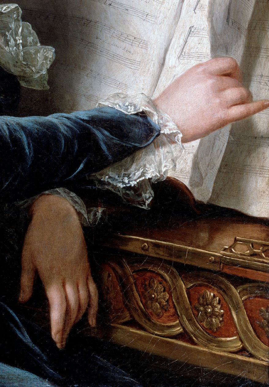 A Comtesse de Selve zenél, részlet, 1787. alkotó: Adelaide Labille Guiard