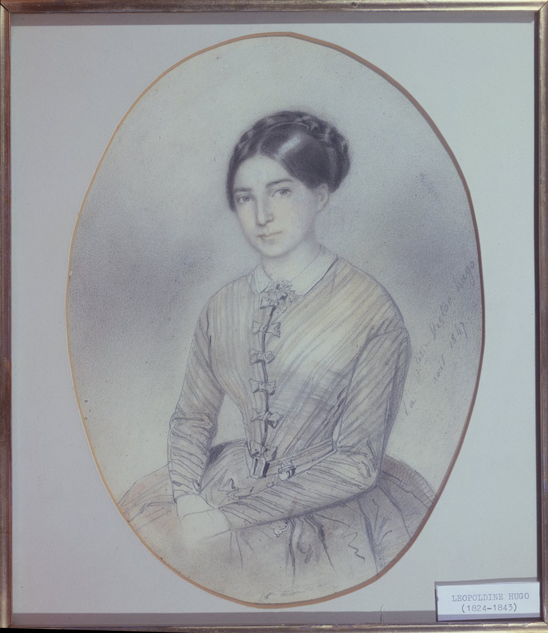 Leopoldine Hugo (1824-43) posztumusz portréja, 1847 (rajz) alkotó: Adele Julie Hugo