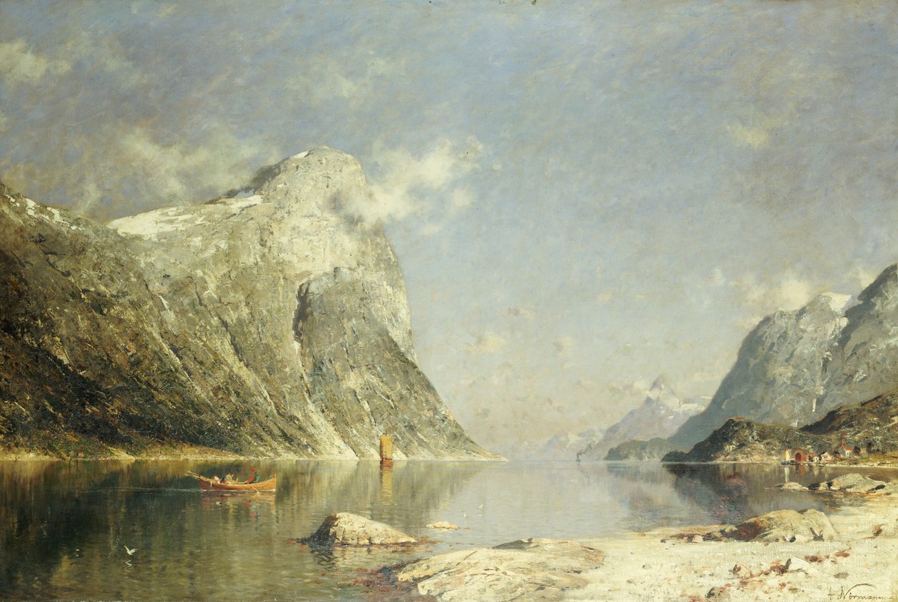 Egy fjordi jelenet alkotó: Adelsteen Normann